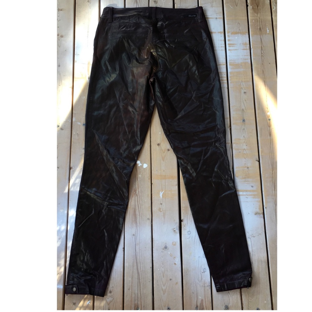 LEVEL 99 Jeans Skinny Pants Purple Jeans FAUX LEAT - Picture 2 of 7